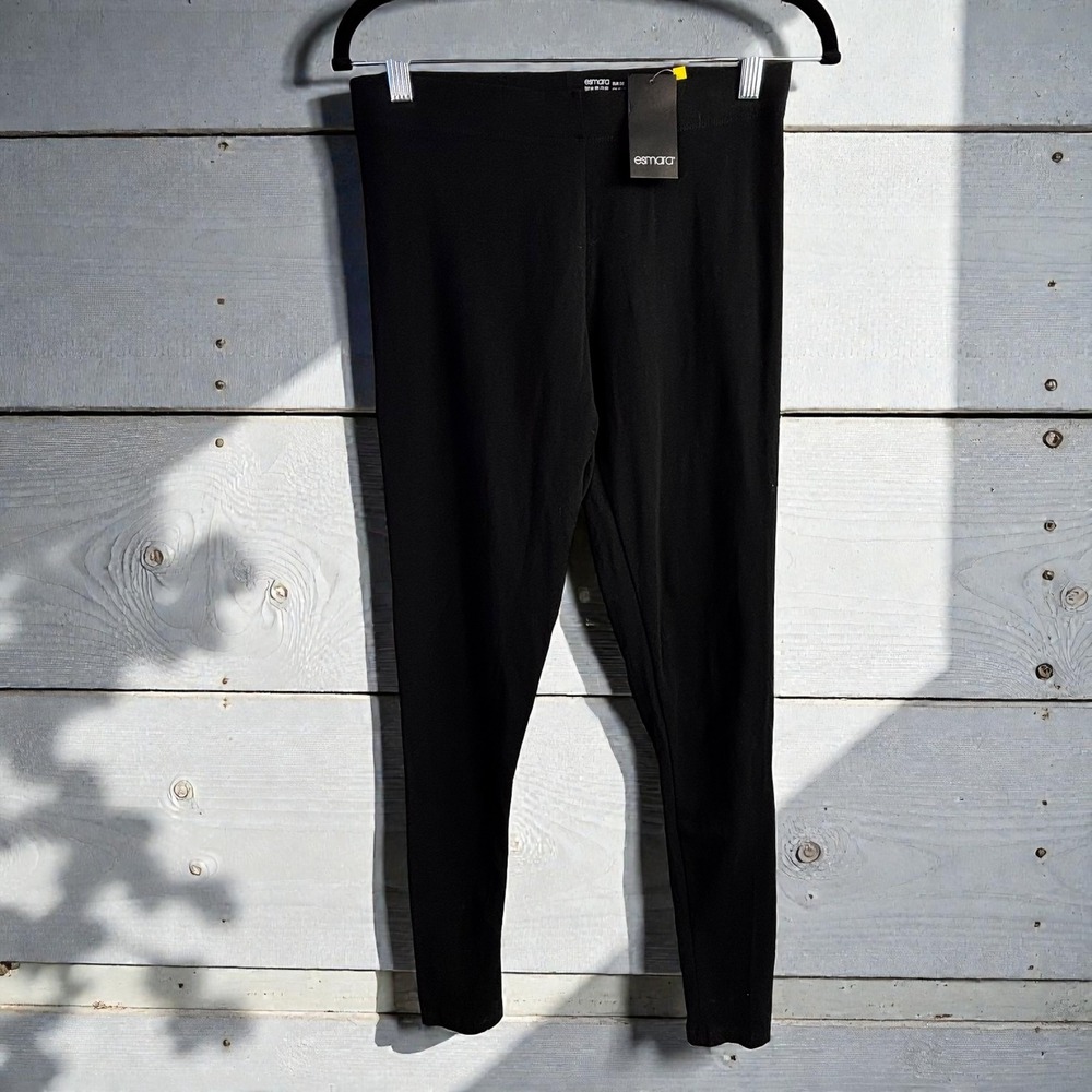 Minimalist Basic Leggings Esmara Size M 8/10 Black Cotton Elastane Stretch New‎